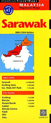 Sarawak State, Road And Tourist Map, Malaysia. – Great Journeys, Inc.