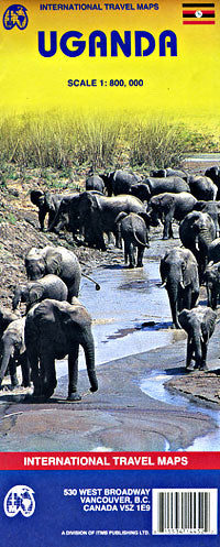 Uganda Road And Physical Travel Reference Map uganda-road-and-physical-travel-reference-map