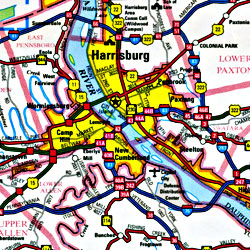 Harrisburg and Vicinity, Pennsylvania, America.