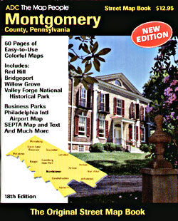 Montgomery County Street ATLAS, Pennsylvania, America.