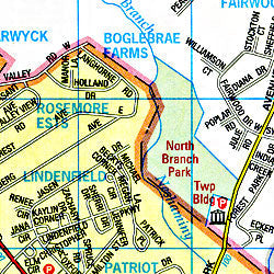 Montgomery County Street ATLAS, Pennsylvania, America.