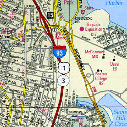 Boston "Metro" Street ATLAS, Massachusetts, America.