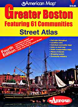 Boston, METROPOLITAN, Street ATLAS, Massachusetts, America.