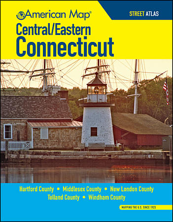 Connecticut Central and Eastern Street ATLAS, Connecticut, America.