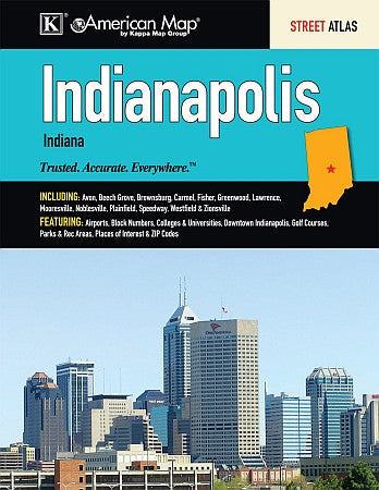 Indianapolis Street ATLAS, Indiana, America.