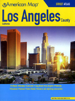 Los Angeles County Street ATLAS, California, America.