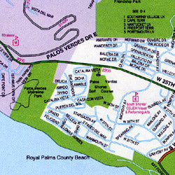 Los Angeles County Street ATLAS, California, America.