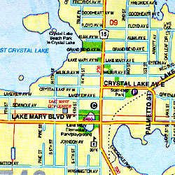 ORLANDO Street ATLAS, Florida, America.