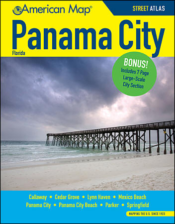 Panama City Street ATLAS, Florida, America.