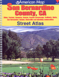 San Bernardino County Street ATLAS, California, America.