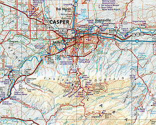 Wyoming Road and Recreation Atlas, America.