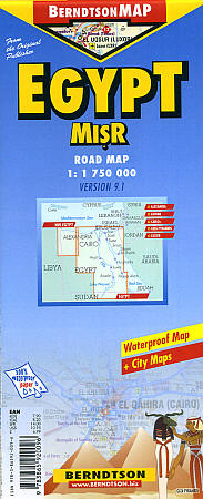 Egypt Road and Shaded Relief Tourist Map.