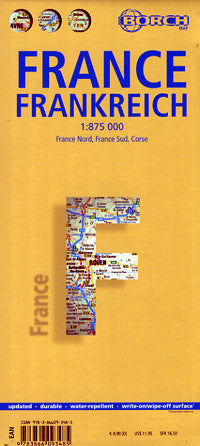 Borch France Road Map, Travel, Tourist, Detailed, Street.