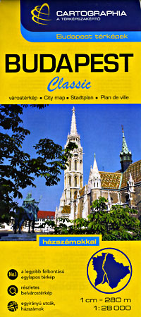 Budapest "Metropolitan" Map, Hungary.