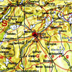 Central America, Road and Tourist Map.