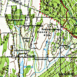 Zselic Road and Shaded Relief Tourist Map, Hungary.