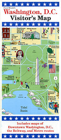 Washington, DC Visitor's Map, America.