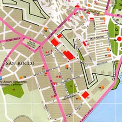 Corfu Island, Road and Shaded Relief "Holiday" Map, Greece.