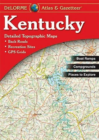 Kentucky Road, Topographic, and Shaded Relief Tourist ATLAS and Gazetteer, America.