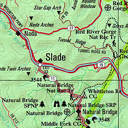 Kentucky Road, Topographic, and Shaded Relief Tourist ATLAS and Gazetteer, America.