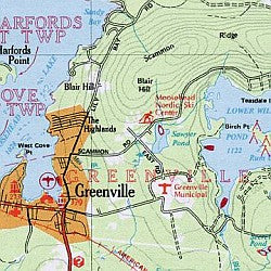 Maine Road, Topographic, and Shaded Relief Tourist ATLAS and Gazetteer, America.