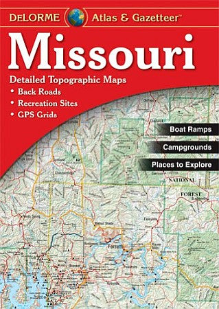 Missouri Road, Topographic, and Shaded Relief Tourist ATLAS and Gazetteer, America.