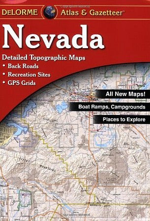 Nevada Road, Topographic, and Shaded Relief Tourist ATLAS and Gazetteer, America.