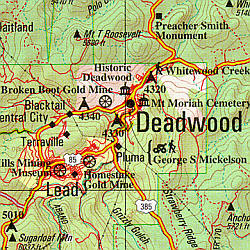 South Dakota Road, Topographic, and Shaded Relief Tourist ATLAS and Gazetteer, America.