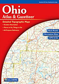 Ohio Road, Shaded Relief and Topographic Tourist ATLAS and Gazetteer, America.