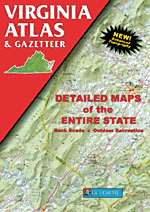 Virginia Road, Topographic, and Shaded Relief Tourist ATLAS and Gazetteer, America.