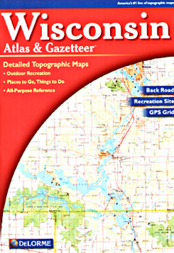 Wisconsin Road, Topographic, and Shaded Relief Tourist ATLAS and Gazetteer, America.