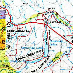 Wyoming Road and Topographic, and Shaded Relief Tourist ATLAS and Gazetteer, America.