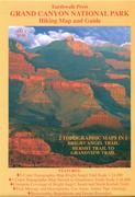 Grand Canyon National Park, Road and Topographic Recreation Map, Arizona, America.