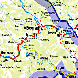 Croatia Road and Shaded Relief Tourist Map.