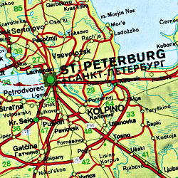 d. Northern Europe (Scandinavia and the Baltic Sea States) Road and Shaded Relief Tourist Map.