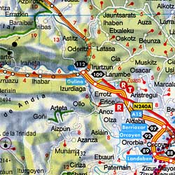 Europe Road and Shaded Relief Tourist ATLAS.