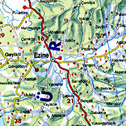 Greece Road and Shaded Relief Tourist Map.