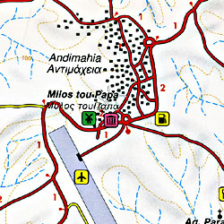 Kos Island Road and Tourist Map.