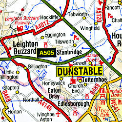 Cotswolds and Chilterns Visitors Road and Tourist Map.