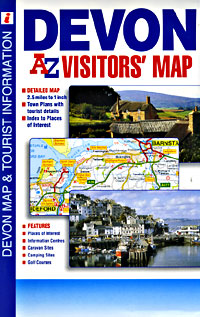 Devon Visitors Road and Tourist Map.