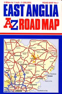 East Anglia Road and Tourist Map.