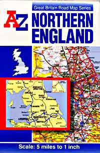 England Northern Road and Tourist Map.