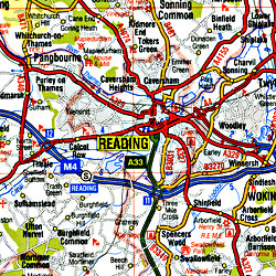 England South West and South Wales Road and Tourist Map.