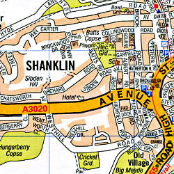 Isle Of Wight "Visitors" Road and Tourist Map.