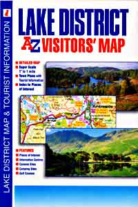 Lake District "Visitors" Road and Tourist Map.