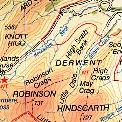 Lake District "Visitors" Road and Tourist Map.