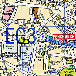 LONDON "Super Scale" Map, England, United Kingdom.