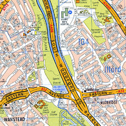 LONDON "Premier" Map, England, United Kingdom.