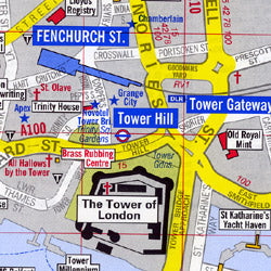 LONDON "Visitors Map", England, United Kingdom.