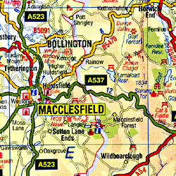 Wales North Road and Tourist Map.